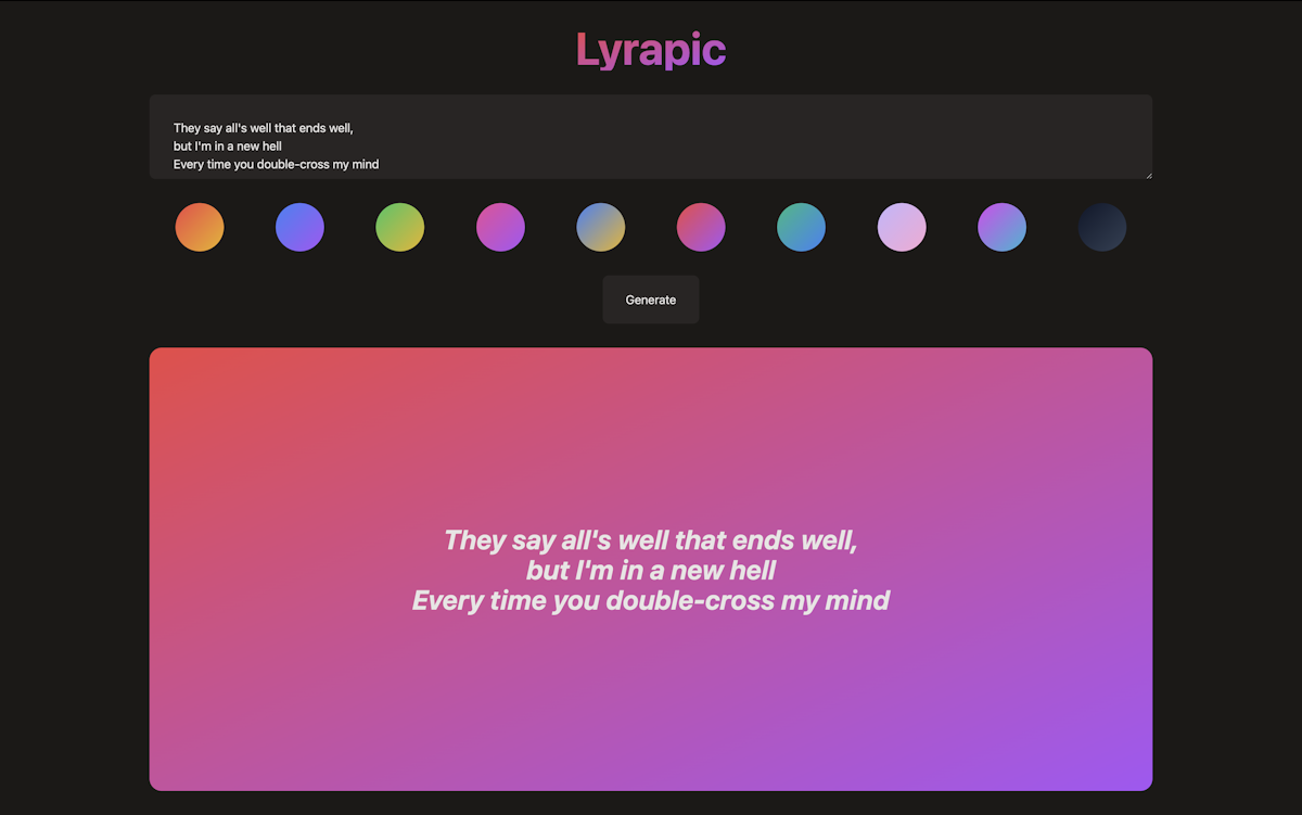 Lyrapic