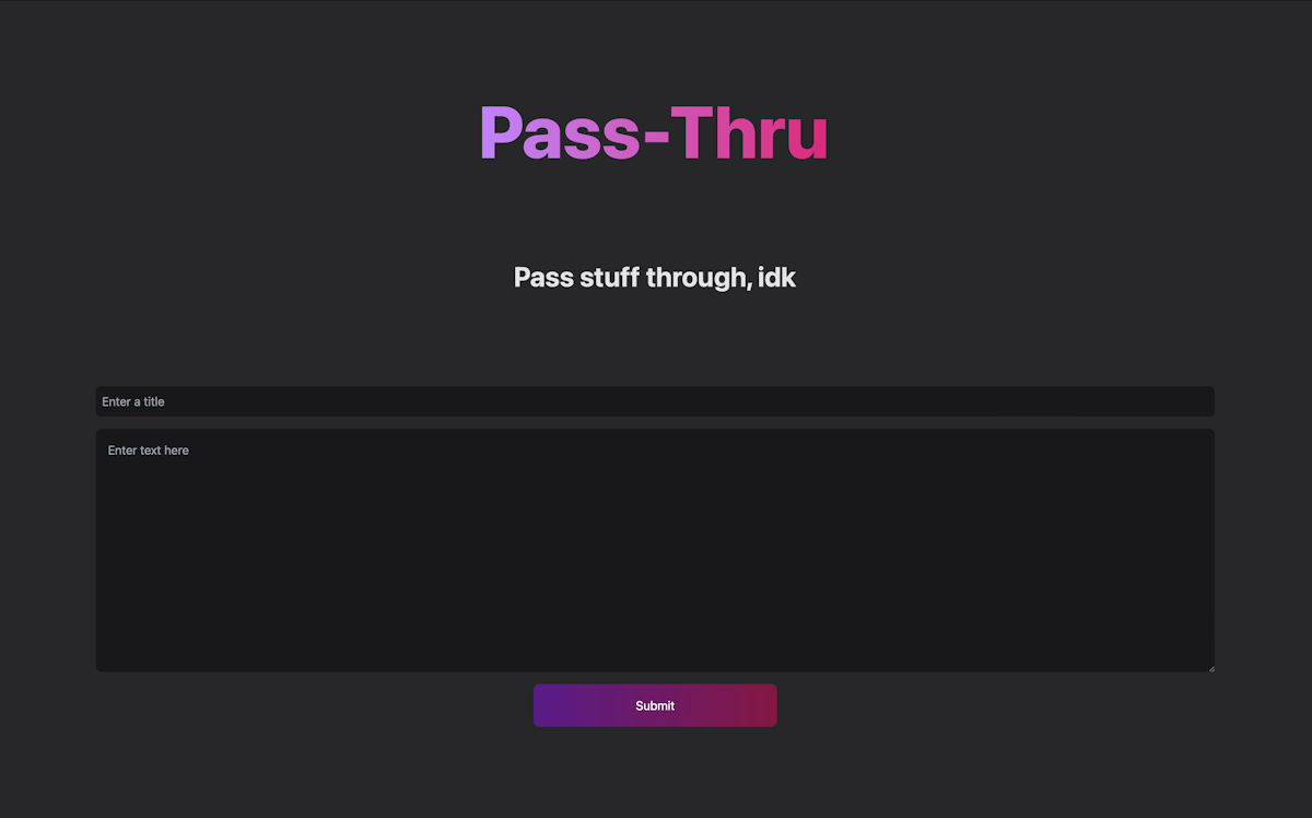 Pass-thru